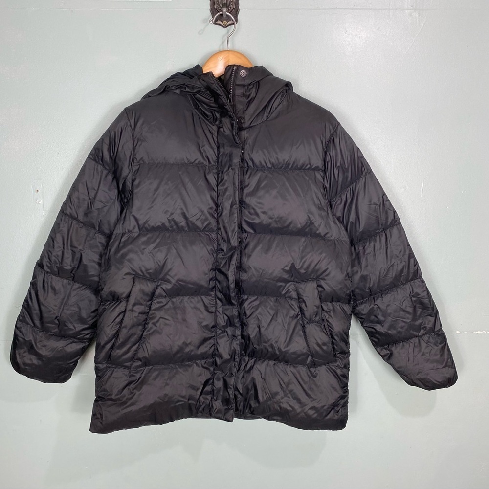 Everlane The Renew Puffy Puff Black Down Jacket Sz S FLAWED